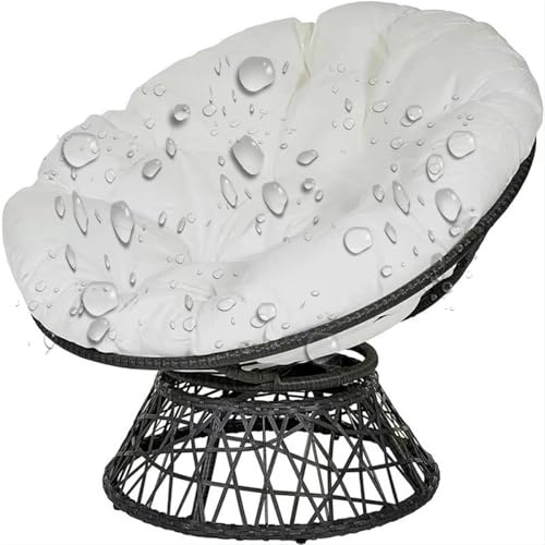 Hängesessel Kissen, Polster, Gartenstuhl Kissen, Wasserdicht Auflage für Polyrattan/Rattan Hängeschaukel, Hängekorb Gemütliches Stuhlauflage, Schaukel Korb Papasansessel Rundkissen,No08,100*100cm