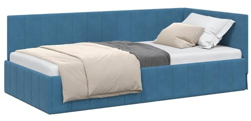 vidaXL Velvet Bed Frame - Modern Corner Design for the Bedroom, Comfort and Minimalist Style