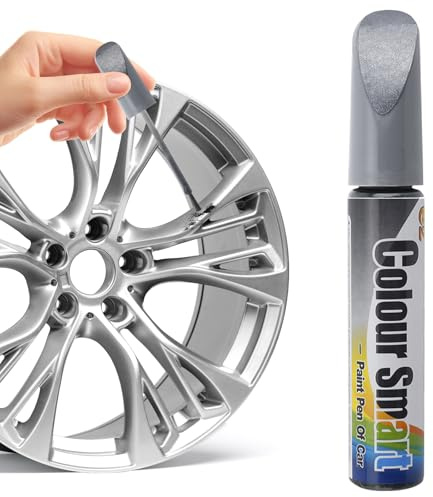VAGCARS Auto Lackstift, Felgen Lackstift, Auto Kratzer Reparatur Stift, Felgen Radkratzer Reparaturstift, Auto-Felgen Kratz Entferner für Alle Lacktypen und Fahrzeugmodelle (Silber)