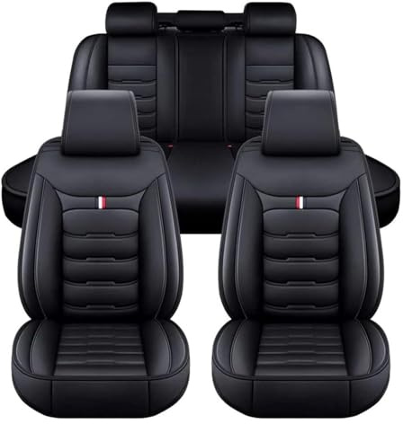 FQJVISTO Auto Sitzbezüge für Dacia Jogger Extreme/Lodgy 2000-2024 | Leder Sitzschoner 5 Sitzer Set Wasserdicht mit Sitzauflage | Carbon Fiber Look,A
