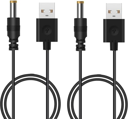 Compatible for Lovense Domi 2 Charger, Lamshaw DC USB Charging Cable Replacement for Lovense Domi 2 Smart Muscles Trainer (Black+Black)