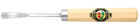KIRSCHEN Werkzeuge 3243010 | Kerbschnitzbeitel mit Weißbuchenheft Stich 39, gekröpft & V-förmig - 10mm