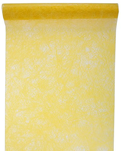 Santex Tischläufer Tischband 30cm x 5m gelb - Dekostoff - Dekoration zu Feiern - 3586