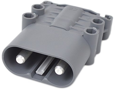 Intratec Batterieladestecker Stecker – Batterie-Stecker für Gabelstabler, Kehrmaschinen etc., DC-Steckverbinder 80 A, max. Betriebsspannung: 150 VDC, 2 Hauptkontakte