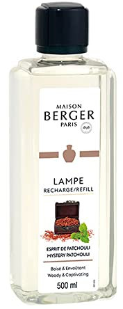 Maison Berger - Refill Lampe Berger Esprit de Patchouli - Gebrauchsfertig - Reinigt und beduftet - Feine, gleichmäßige und langanhaltende Beduftung - 500ml