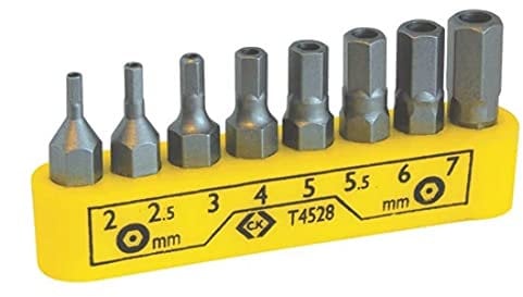 C.K T4528 Schraubendreher-Bits Satz Sechskant mit Bohrung -
