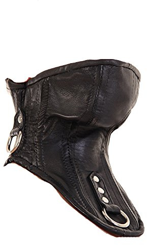 Your Fetish World Lammleder Halscorsage mit 10 Stahlstäbchen und D-Rings