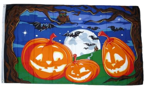 Fahne Flagge Happy Halloween Fledermaus 90 x 150 cm