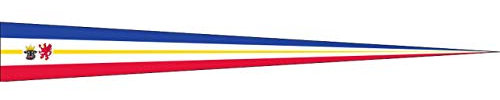 flaggenmeer® Wimpel Mecklenburg-Vorpommern mit Wappenbildern 80 g/m² ca. 30 x 150 cm
