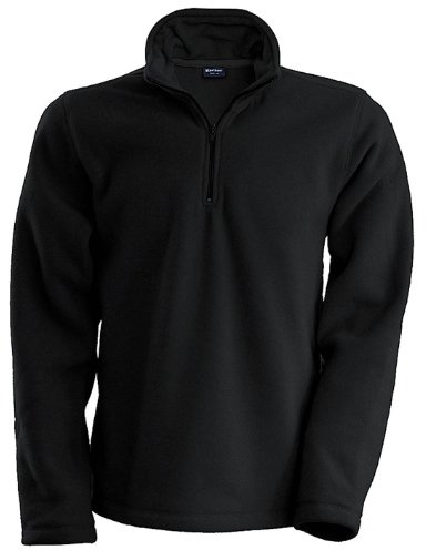 Kariban Mens Enzo 1/4 Zip Fleece Top (2XL) (Black)
