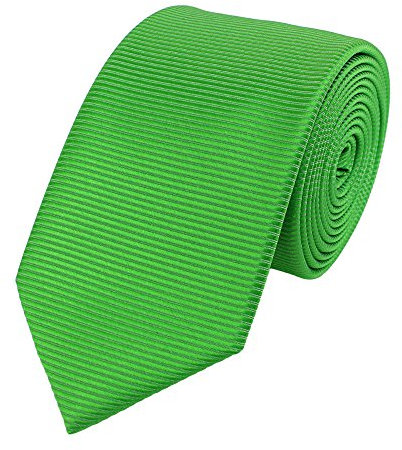Fabio Farini - Herren Krawatte 6cm Breite einfarbig - elegante Unifarben Männer Schlipse für Arbeit Business Anzug Büro Grün Grün_01