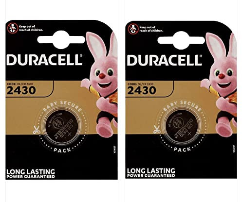 DURACELL Lot de 2 Blisters de 1 Pile Bouton Lithium Electronics CR 2430 3 Volt