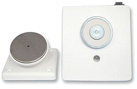 240V AC MAGNETIC DOOR HOLDER Security Locks - 240V AC MAGNETIC DOOR HOLDER, Colour: White, Magnetic Holding Force @ 25°C: 112N, Supply Voltage AC Max: 240V