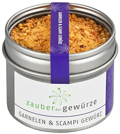 Zauber der Gewürze Garnelen und Scampi Gewürz, Garnelengewürz, auch lecker als Fischgewürz und Gewürzmischung für Meeresfrüchte, Premium-Qualität in wiederverschließbarer Aroma-Dose, 75 g