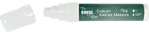 KREUL 22731 - Chalky Kreidemarker XXL, Snow White, matt, pastellige Flüssigkreide, non-permanenter Kreidemarker zum Bemalen & Beschreiben von Tafel- und Glasoberflächen
