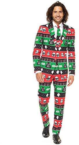 OppoSuits Herren-Weihnachtsanzug – Festliches Feiertags-Outfit & Partykostüm für Herren – Inklusive Blazer und Hose – Stilvoller Slim-Fit-Zweiteiler für Weihnachtsfeiern