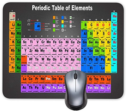 Periodensystem der Ele HD Maus Pad Anti-Rutsch Personalisierte Rechteck Gaming Maus Pads Größe: 24,1 x 19,3 cm