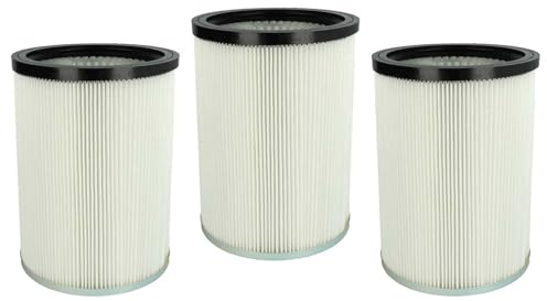 vhbw 3x Faltenfilter kompatibel mit Kärcher NT 50/2 Me Classic *VEX | NT 50/2 Me Classic Edition *EU, NT 70/1 Staubsauger - Patronenfilter Weiß