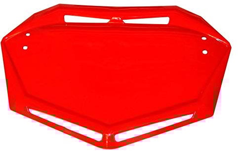 cyclingcolors BMX TRIAL NUMBER PLATE RACING RACE LARGE VINTAGE AERO BIKE BOARD MOTOCROSS MX (Red)