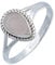 mantraroma Ring 925 Silber Damen Rosenquarz Edelstein rosa dezent, verspielt (MRG-113-07-(48))