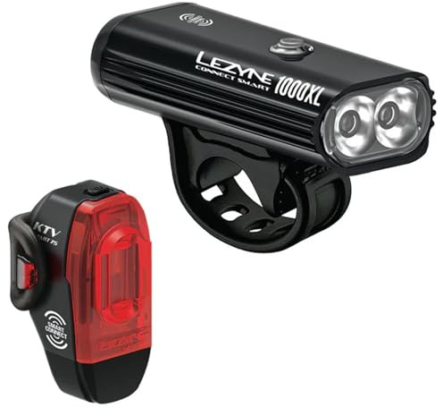 LEZYNE Connect Smart Pair 1000XL / KTV Pro LED Cycle Lights Rechargable - Black