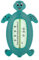 reer Schildkröte Baby-Thermometer für die Badewanne, kindersicheres Bade-Thermometer, grün