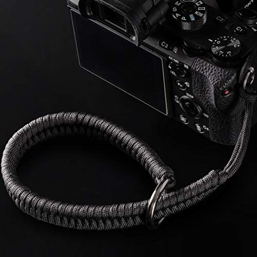 Qiang Ni Camera Wrist Strap - Paracord High-end DSLR/Mirrorless Camera Hand Strap (Black)