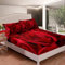 Loussiesd 3D Rot Rose Bettlaken Set Rose Blumendruck Spannbetttuch 160x200cm Romantische Blumen Spannbettlaken für Kinder Kleinkind Mädchen Mikrofaser Geschenk für Liebhaber Raumdekor