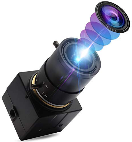 8 Megapixel USB Camera with 2.8-12mm Varifocal Lens,High Definition 3264x2448 8MP Manual Focus Zoom Webcam with IMX179 Sensor UVC Industrial Camera USB Plug and Play for Windows,Linux,MacOS,Android