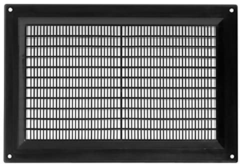 250x170mm / 10x6.7 inch Air Vent Cover - Ventilation Grille with Flyscreen - ABS Plastic Black