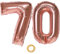 Luftballons Zahl 70 rosegold Nummer 70 Luftballon 70 Rosegold Folienballon 70. Geburtstag deko frauen, 32 Zoll Große Ballon Zahl 70 Riese Heliumfolie 70 jahre Geburtstag deko frau damen