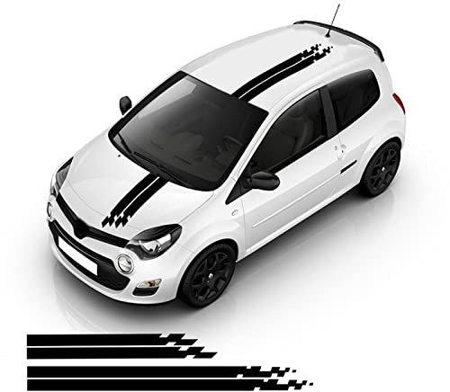 Seitenschweller Aufkleber Auto Haube Dach Dekor Aufkleber Auto Racing Sport Styling Streifen Körper Aufkleber Zubehör 4 STÜCKE, Für Renault Twingo Cliopcs