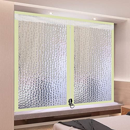 Cortina de Puerta Invierno,Cortina Térmica Con Aislante Térmico,Translúcida,para puertas y ventanas para evitar el viento frío,el aislamiento acústico,el sellado,el polvo (W*H:120x130cm/47x51in)
