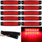 Seitenmarkierungsleuchten, LKW-Seitenleuchten10pcsAuto-Markierungsleuchten Auto-Seitenblinker Lichter 6SMD LED-Seitenlicht vorne hinten Positionsleuchten 24V für Auto Camper Van (20 pcs, rot)