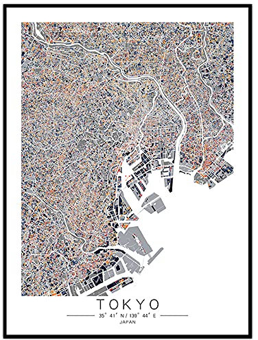 1000 Teile Holzpuzzle Für Erwachsene,Tokyo Japan City Map Puzzle Kinder Holzpuzzle Brett,Nachhaltige Puzzle-Sets Für Familie, Brain Challenge Spielzeug Für Kinder, Eltern-Kind-Intelligenz-Spiele,2