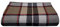 GLAESER Wohndecke Fair Deluxe Cotton All Seasons | Wolldecke aus 50% Baumwolle, 30% Polyester, 20% Acryl | Couchdecke/Sofadecke | Kuscheldecke | Wolldecke mit Fransenborde (Hellbraun/Schwarz Kariert)