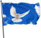 Weltfriedensflagge 150x90cm, lebendige Farbflagge, UV-beständige Flagge Friedenstaube und blauer Himmel Banner-Flagge, Polyester-Banner mit Ösen, große Deko-Flagge für Zuhause, drinnen und draußen