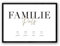 Personalisiertes Geschenk Familie Poster mit Nachname — Typographie Wandbild Querformat in Minimalistisches Design — Familienbild für Kinderzimmer, Wanddeko oder Wohnzimmer — Größe und Rahmen Optional
