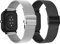 LanQii 20mm Metall Armband für Amazfit Active 2/Active/Bip 3/Bip 3 Pro/Bip/Bip S Uhrenarmband, Edelstahl Ersatzarmband für Amazfit GTR Mini/GTR 42mm/GTS 4/GTS 4 Mini/GTS 3/GTS 2 - Schwarz/Silber