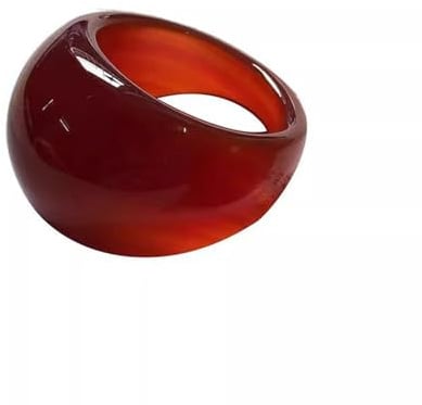 yesTGE Achatring Brasilianischer Achat-Chalzedonring Jadering für Männer und Frauen,Rot,18mm