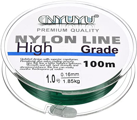 PATIKIL 109Yard/328FT Nylon Fishing Line, 4Lb Monofilament String Wire Fluorocarbon Coated for DIY Craft Hanging Decoration, Dark Green