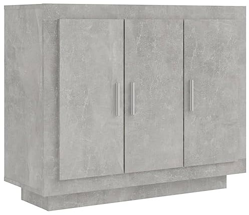 vidaXL Sideboard in Concrete Grey, Premium Engineered Wood - Modern Design with Ample Storage Space, Living Room or Bedroom