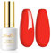 Imtiti Gel Nagellack, 1 Pcs 15 ML Scharlach Rote Farbe Gel Lack Soak Off LED U V Nagel Gel Lack Nagellack DIY Nagel Kunst Starter Maniküre Salon Gel Nagel Kit für Frauen Mädchen