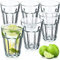 KADAX Lot de 6 verres à boisson, longs, en verre neutre/calcium, lavables au lave-vaisselle, empilables, à cocktail, à café, à thé, Amelie 365 ml