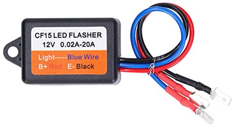 Contrôleur Stroboscopique LED Voiture 12V - Module Clignotant Flash Puissant 0.02-20A - Relais Auto pour Feux Clignotants - 75 Flashs/Min - Facile à Installer