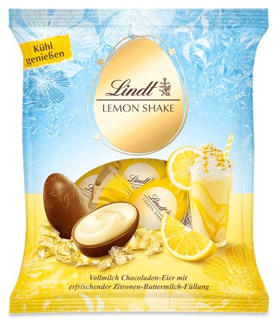 Lindt Schokolade | Zitronen-Buttermilch-Eier | 85g | Vollmilch-Schokoladeneier mit erfrischender Zitrone-Buttermilch-Füllung | Ostereier | Perfekte Oster-Schokolade zum Teilen & Genießen