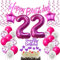 Deko 22. Geburtstag Frauen luftballons 22 Geburtstag Deko Geschenk für 22. Geburtstag Frauen rosa 22. Geburtstag Tortendeko 22 Frau Geburtstagsdeko 22 jahre Frau Geburtstag dekoration rosa
