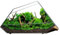 Maceta De Terrario Geométrico,Terrario De Forma Geométrica De Cristal,Caja De Vidrio Hecha A Mano, Maceta Vintage En Miniatura para Suculentas, Cactus, Plantas De Aire (No Incluye Plantas)