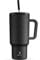 Meoky 1182ml/40oz Thermobecher mit Strohhalm und Griff, Doppelwandiger Edelstahl Vakuum Kaffeebecher to Go, 100% auslaufsicher, für Kalte und Heißer Getränke (schwarz)