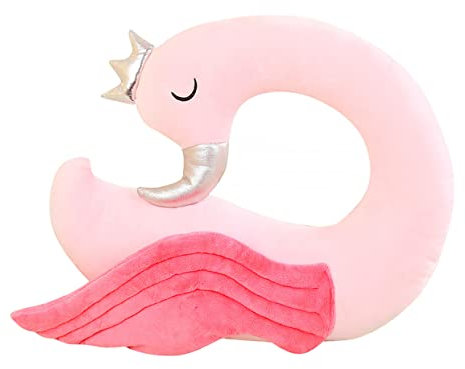 IMIKEYA Flamingo-Nackenkissen Flamingo-Reisekissen Schlafkissen für den Nacken Nackenpolster nackenstützkissen Flugzeug Nackenkissen Cartoon-Reisekissen tragbar Kopfkissen Reisen Plüsch